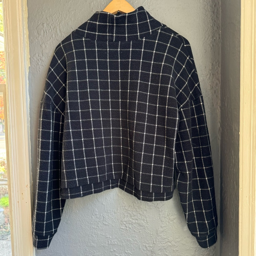 Madewell Grid Pattern Turtleneck Sweater - Size L